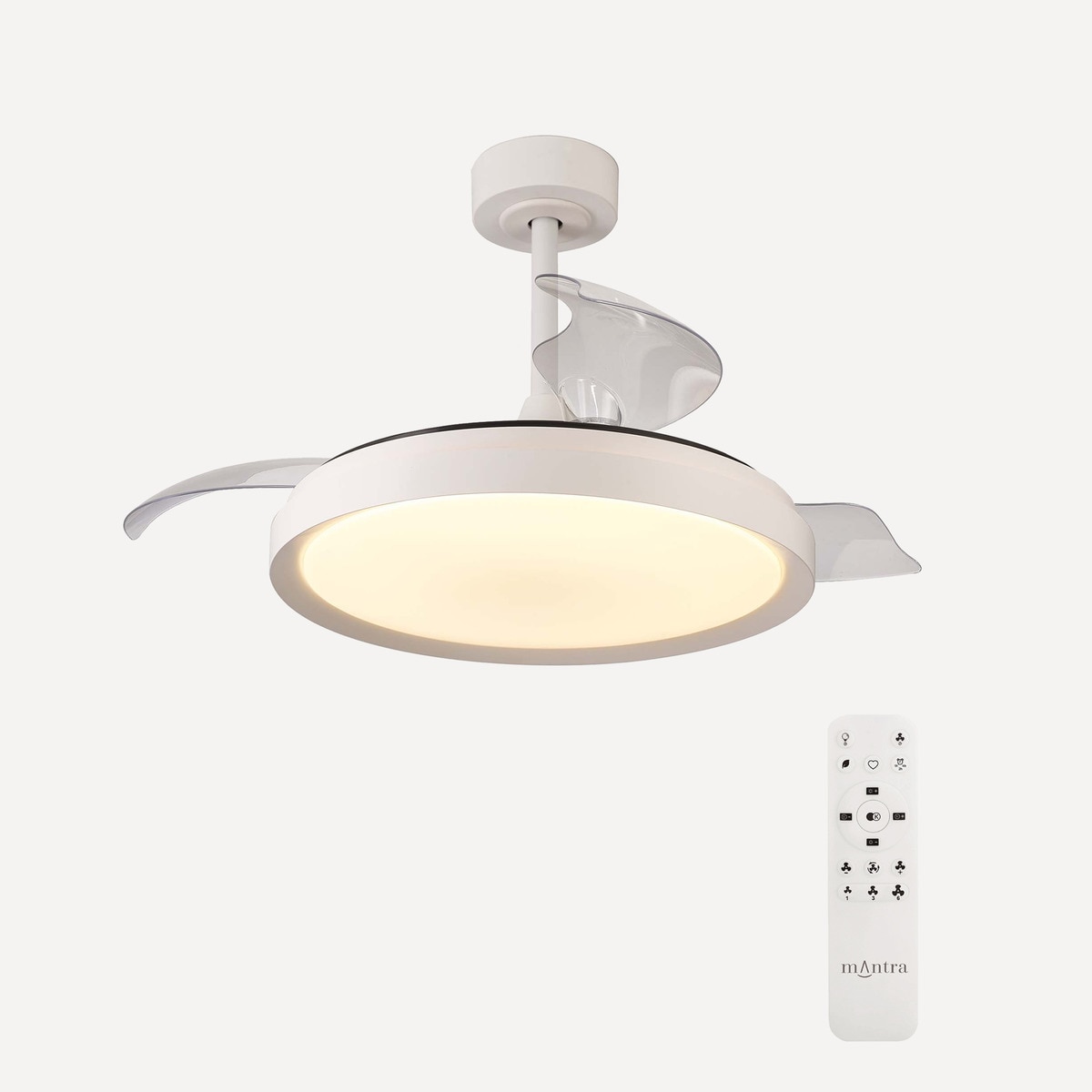 Ventilador de techo con luz LED y motor DC Mistral El Corte Inglés Blanco-1