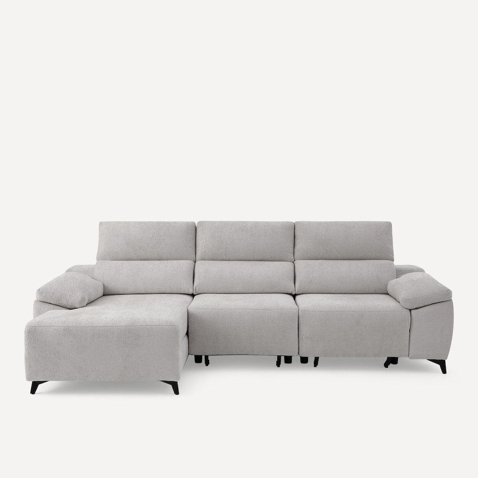 Imagen 0 de Sofá tapizado de 3 plazas con 2 asientos deslizantes eléctricos con chaiselongue izquierda Fedra El Corte Inglés Iron