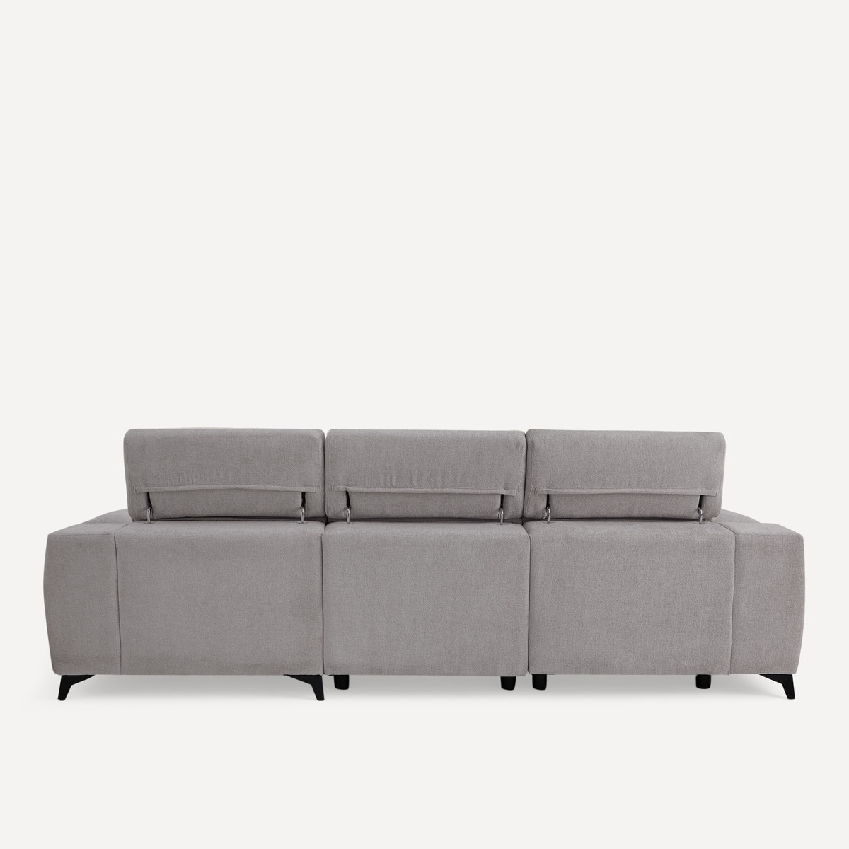 Sofá tapizado de 3 plazas con 2 asientos deslizantes eléctricos con chaiselongue derecha Fedra El Corte Inglés Iron 270 cm Iron-4