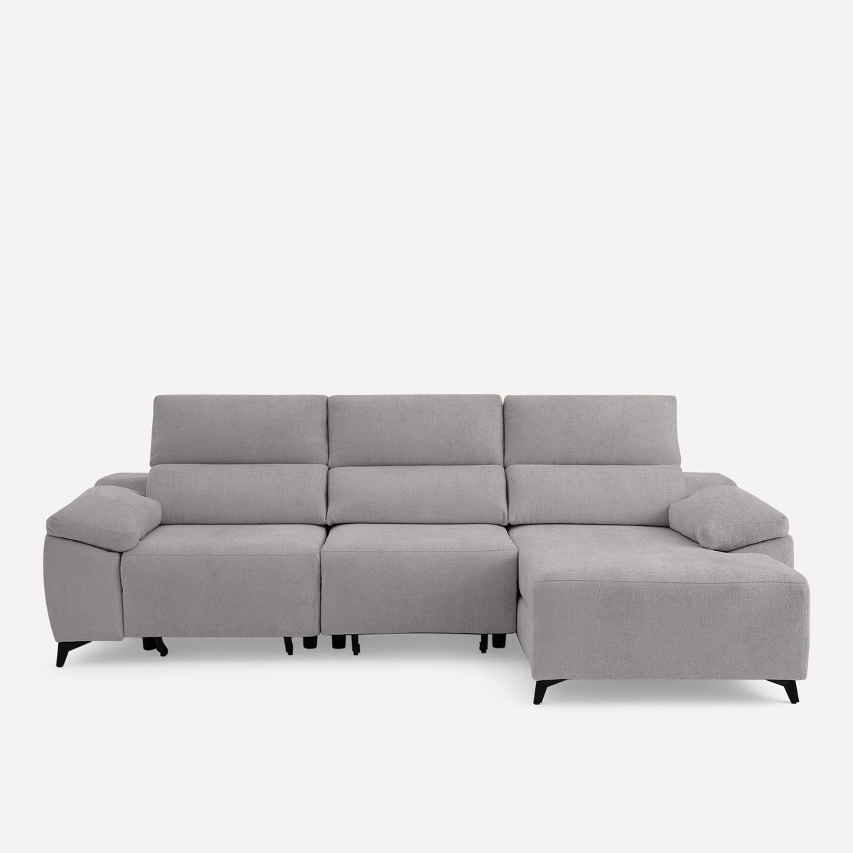 Imagem 0 de Sofá Estofado de 3 Lugares com 2 Assentos Deslizantes Elétricos com Chaise-longue Direita Fedra