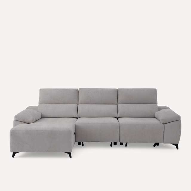 Imagen 0 de Sofá tapizado de 3 plazas con 2 asientos deslizantes eléctricos con chaiselongue izquierda Fedra El Corte Inglés