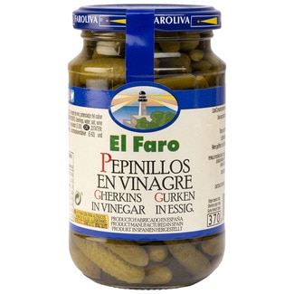 pepinillos en vinagre frasco 200 g neto escurrido - El Faro