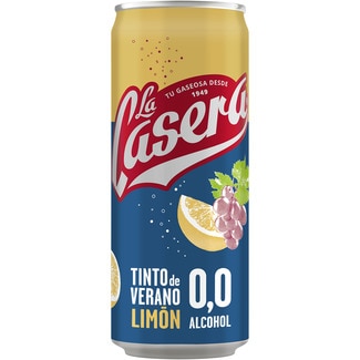 tinto de verano con refresco de limón sin alcohol lata 33 cl - La Casera