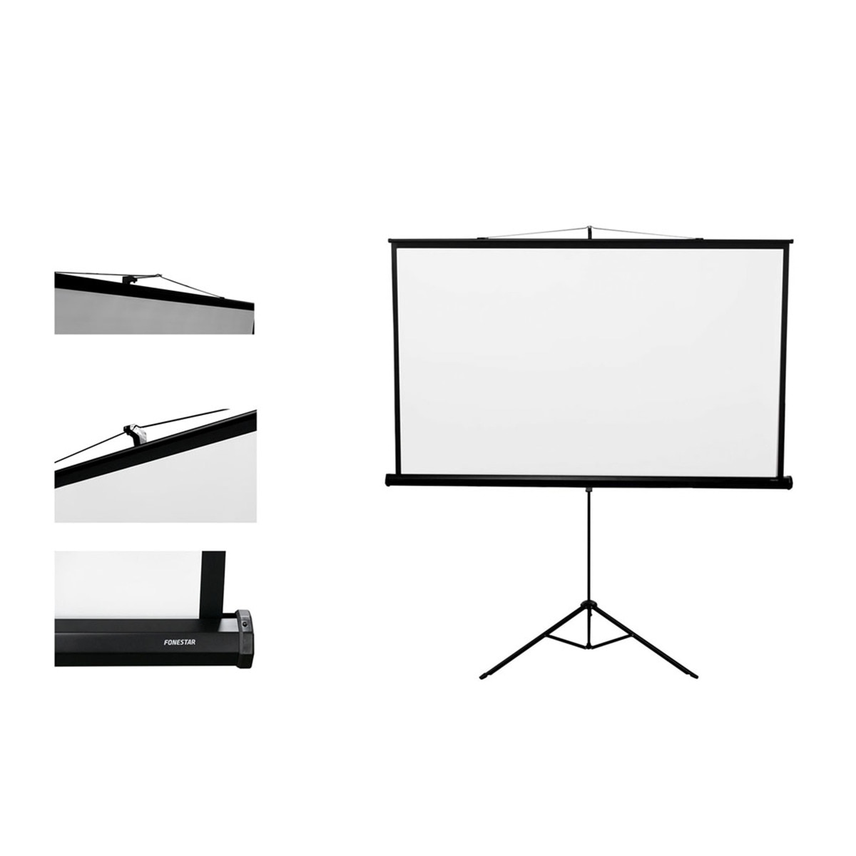 Pantalla de proyección con trípode Fonestar PPTR-43100-FA Negro / Blanco-2