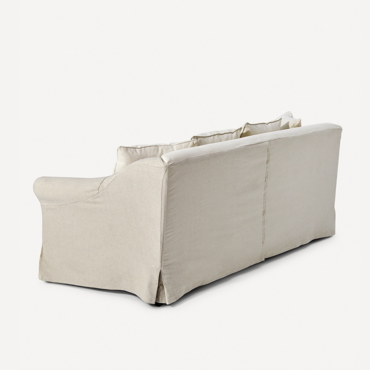 Sofá de 2 Lugares Removível em Algodão e Linho Menorca Natural-5