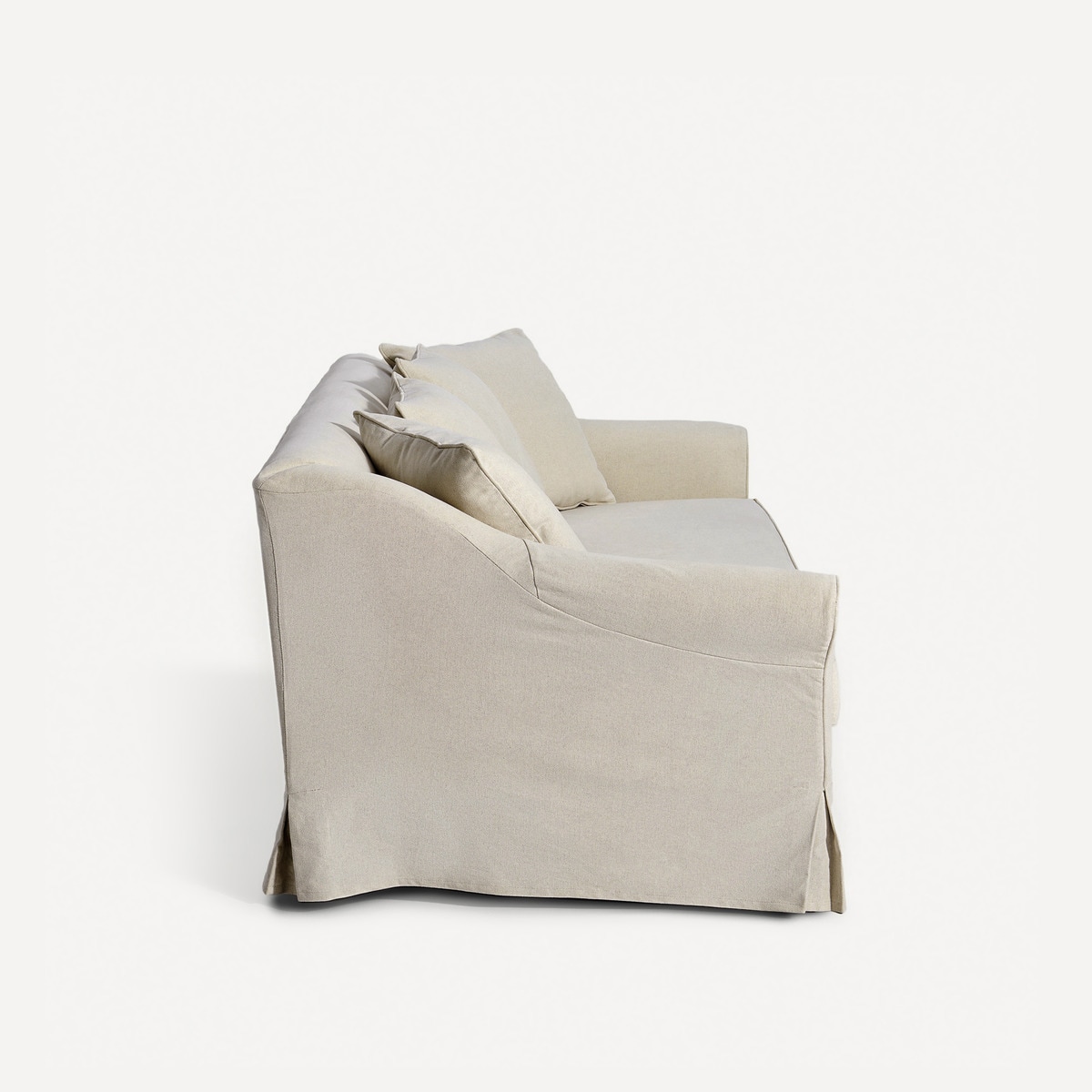 Sofá de 2 Lugares Removível em Algodão e Linho Menorca Natural-3