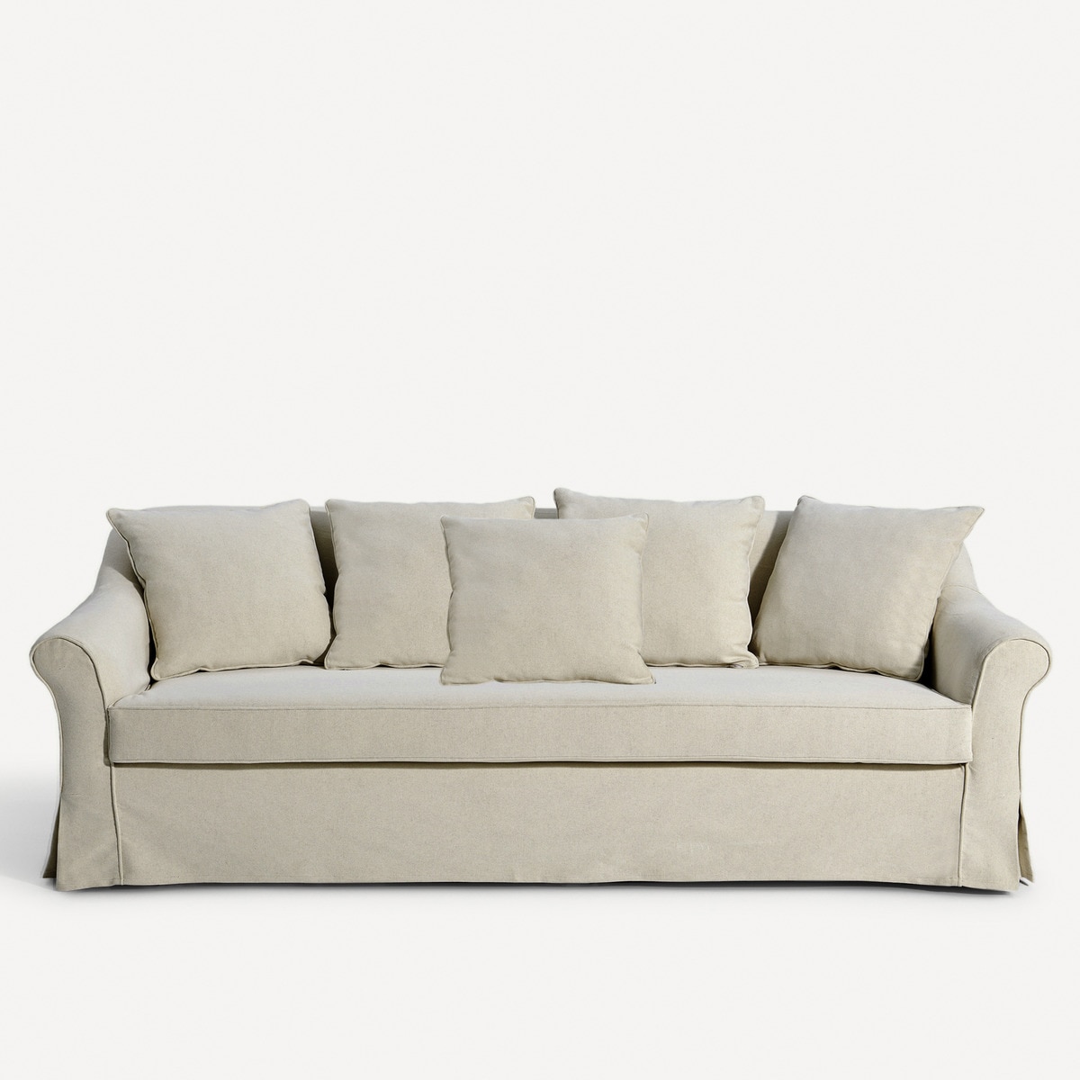 Imagem 0 de Sofá de 4 Lugares Removível em Viscose e Linho Menorca