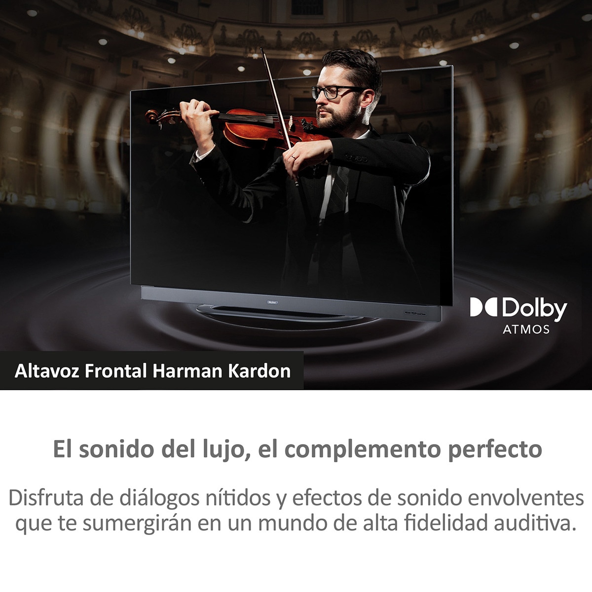TV OLED 140cm (55") Haier H55C900UX C90 Series, UHD 4K, Smart Google TV, Dolby Vision, Harman Kardon Plata-8