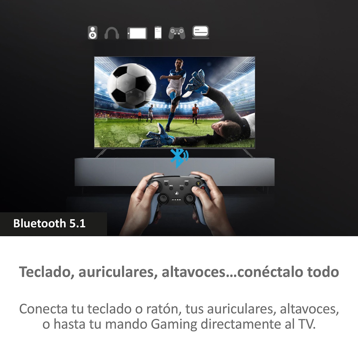 TV LED 177 cm (70") Haier H70K800UX K80 Series, UHD 4K, Smart Google TV, HDR10 Plata-10