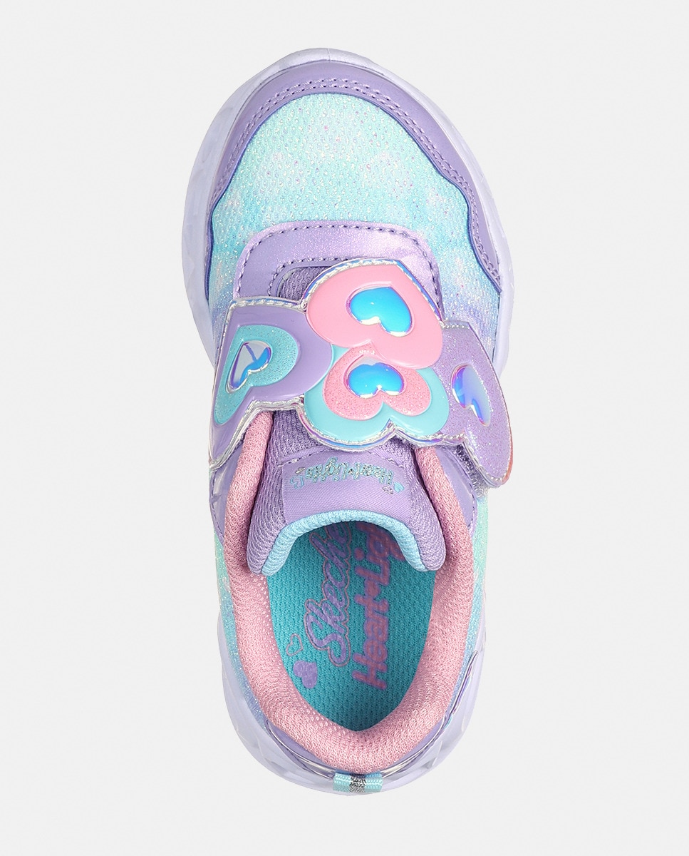 Sapatilhas de Luzes Heart Lights de Bebé Roxo-5