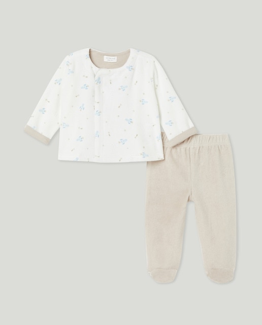 Imagen 0 de Pijama velour estampado pantalón de bebé niño