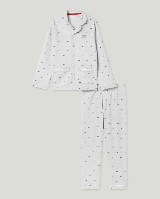 Imagen 0 de Pijama de niño largo de punto abotonado