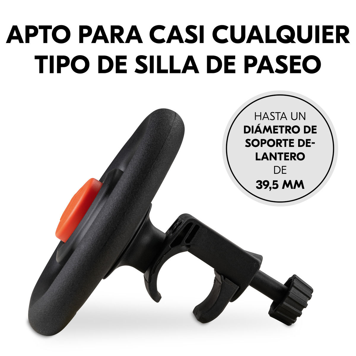 Acessório para Carrinho de Passeio Pushchair Steering Wheel Preto-6