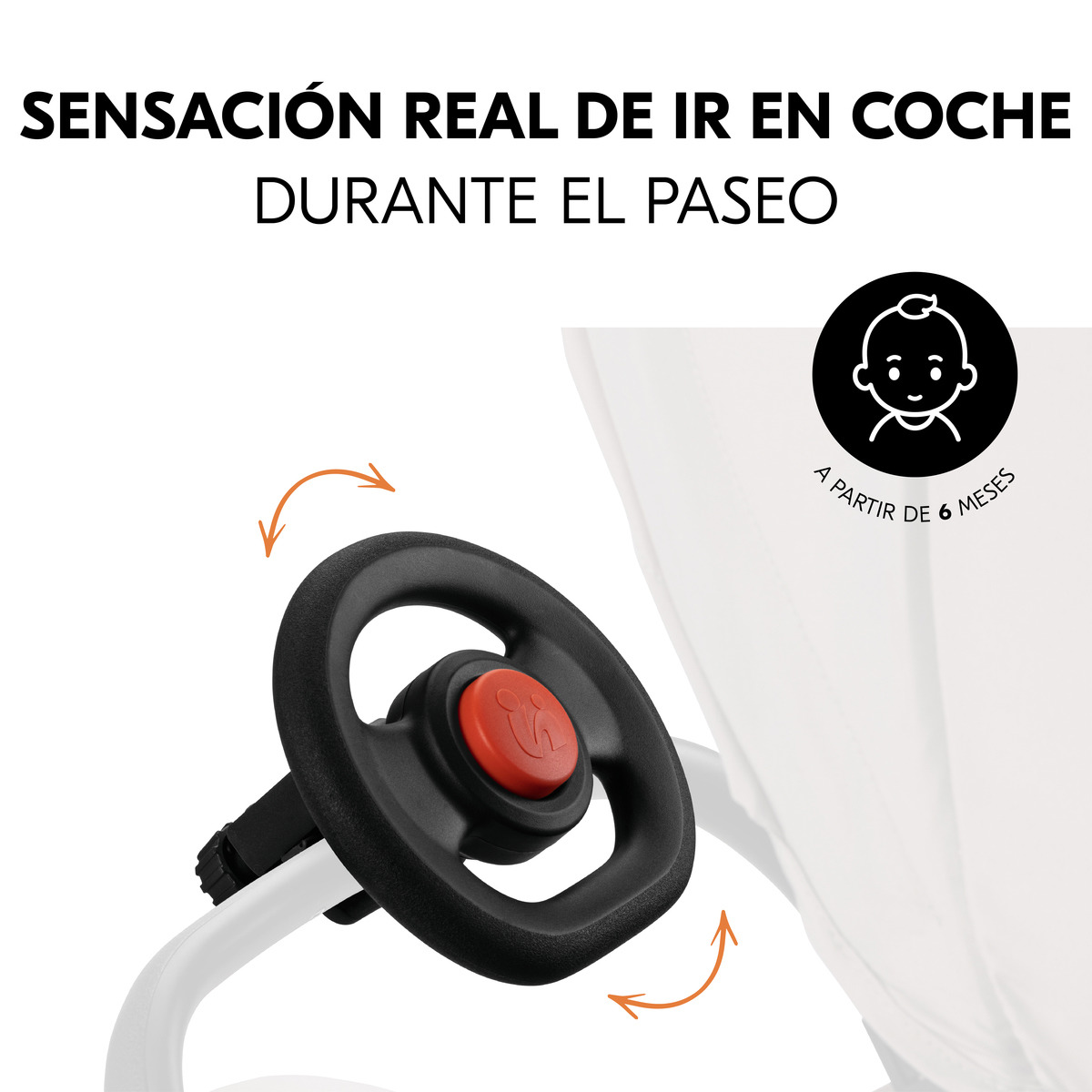 Acessório para Carrinho de Passeio Pushchair Steering Wheel Preto-3