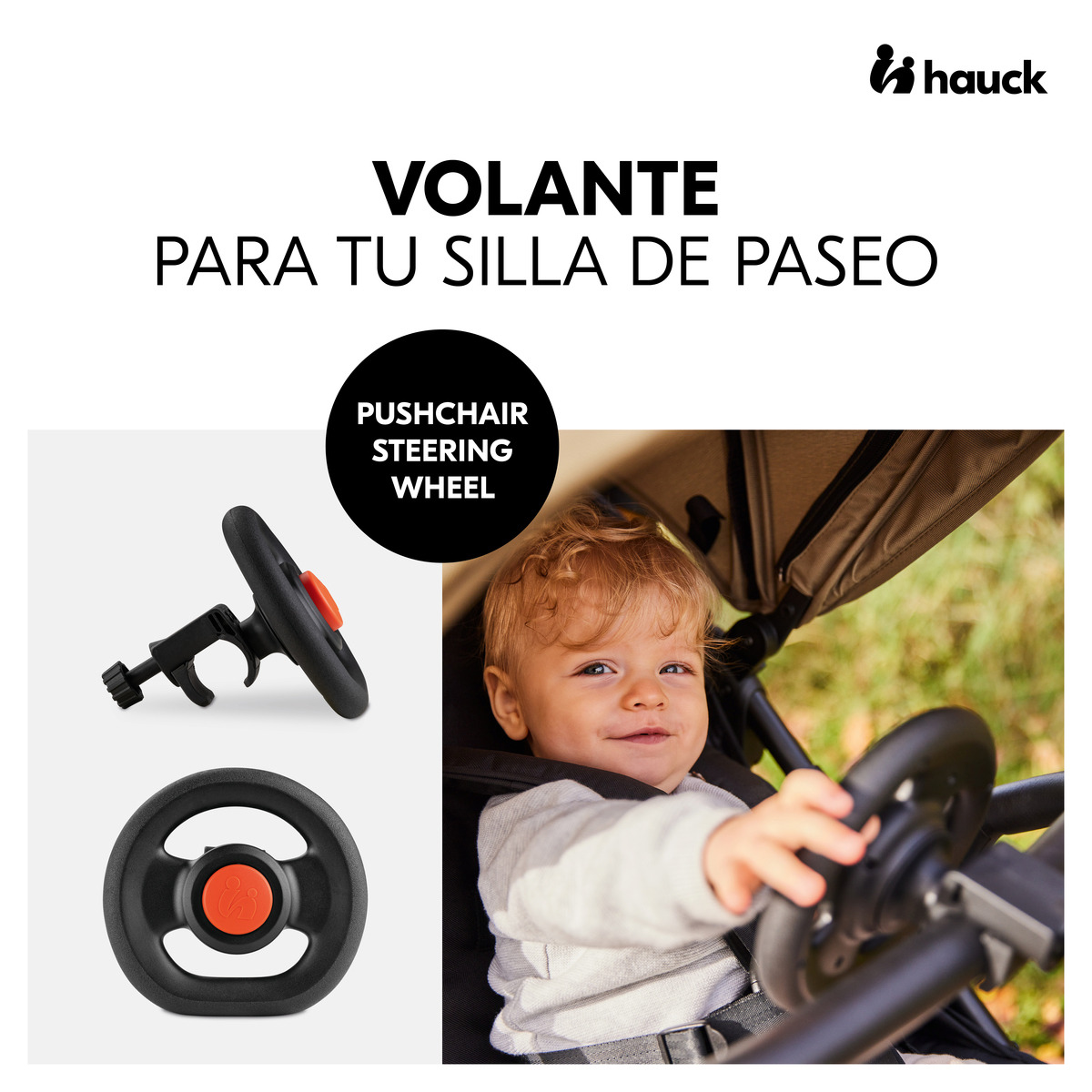 Acessório para Carrinho de Passeio Pushchair Steering Wheel Preto-2