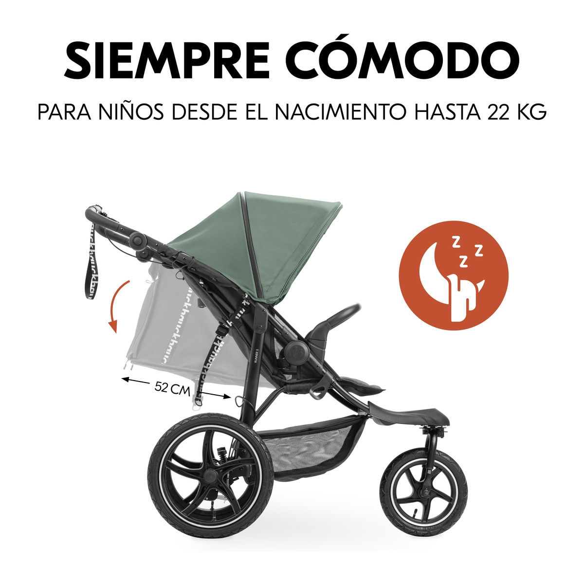 Carrinho de Passeio Runner 3 Verde-5