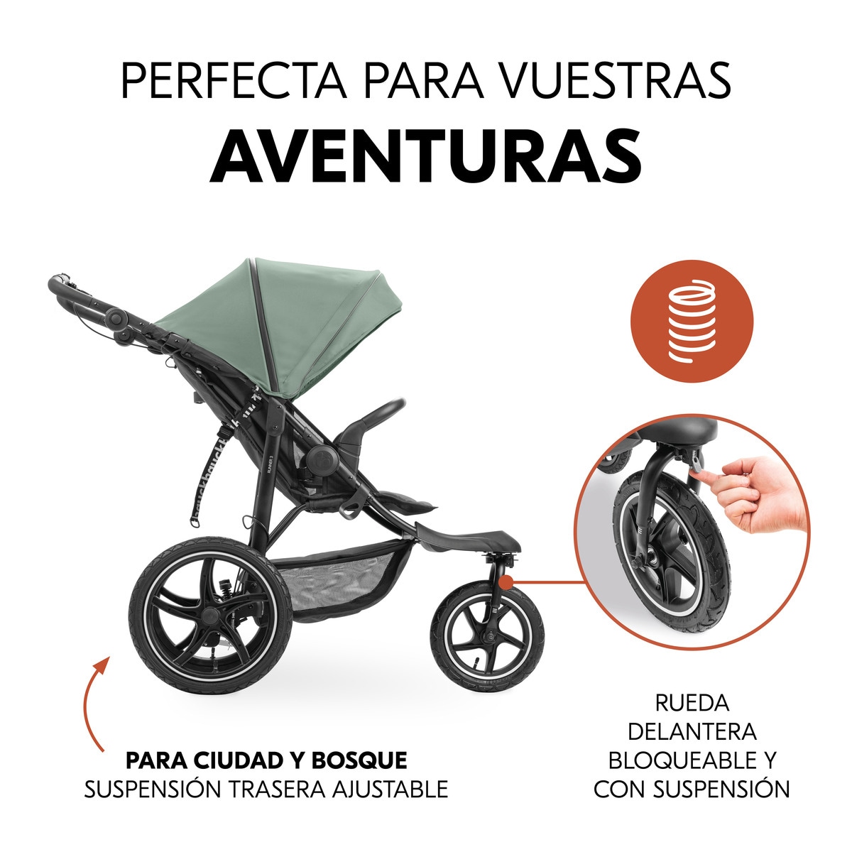 Carrinho de Passeio Runner 3 Verde-3