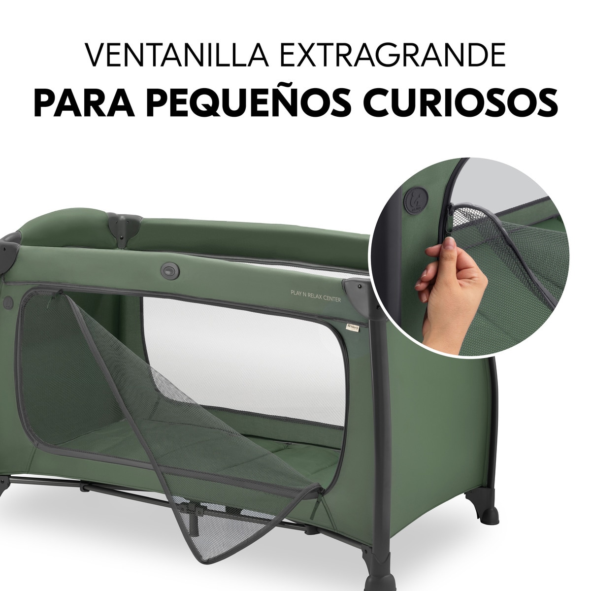 Berço de Viagem Play N Relax Center Verde-escuro-9