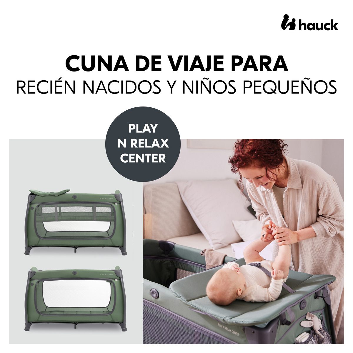 Berço de Viagem Play N Relax Center Verde-escuro-2