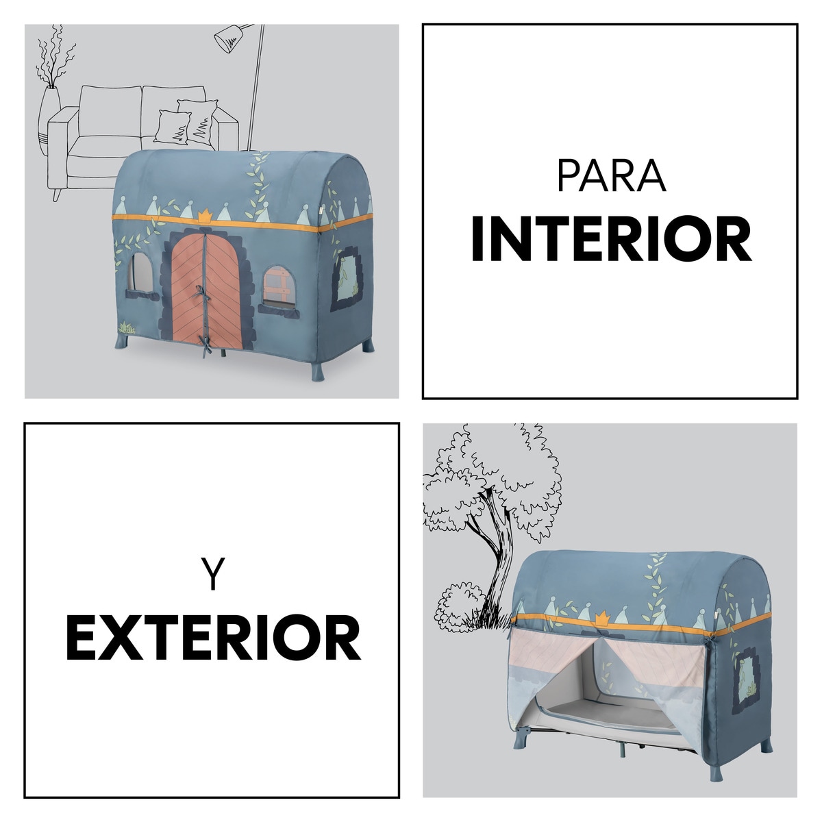 Capa para Berço de Viagem Travel Bed Cover Azulão-8