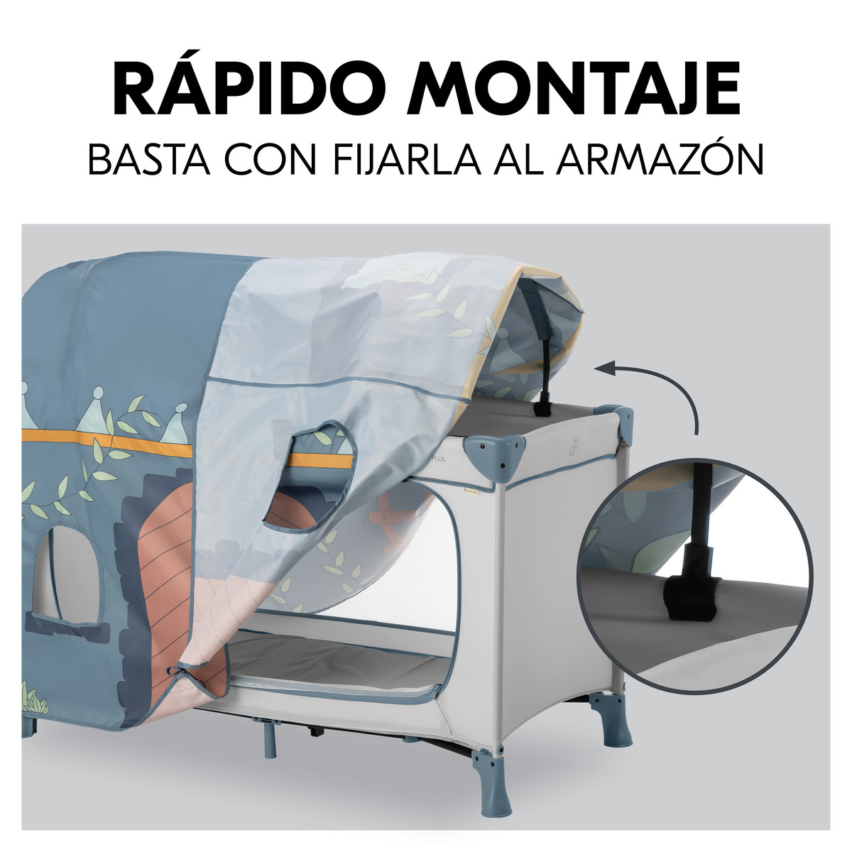 Capa para Berço de Viagem Travel Bed Cover Azulão-4