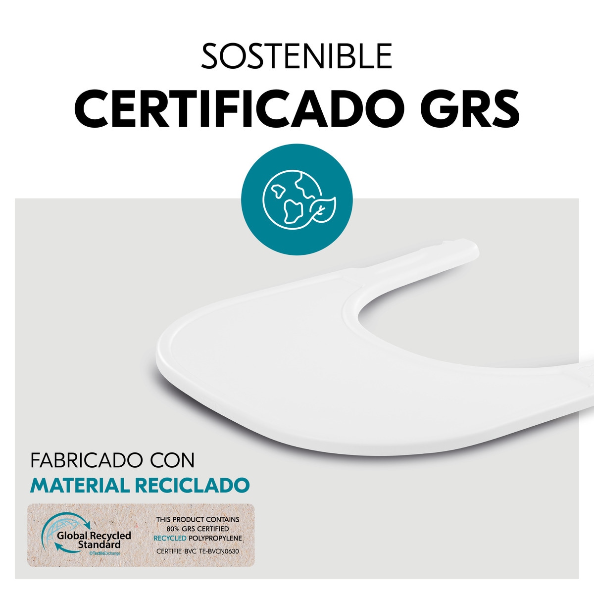 Bandeja trona Arketa Click Tray White Blanco-3