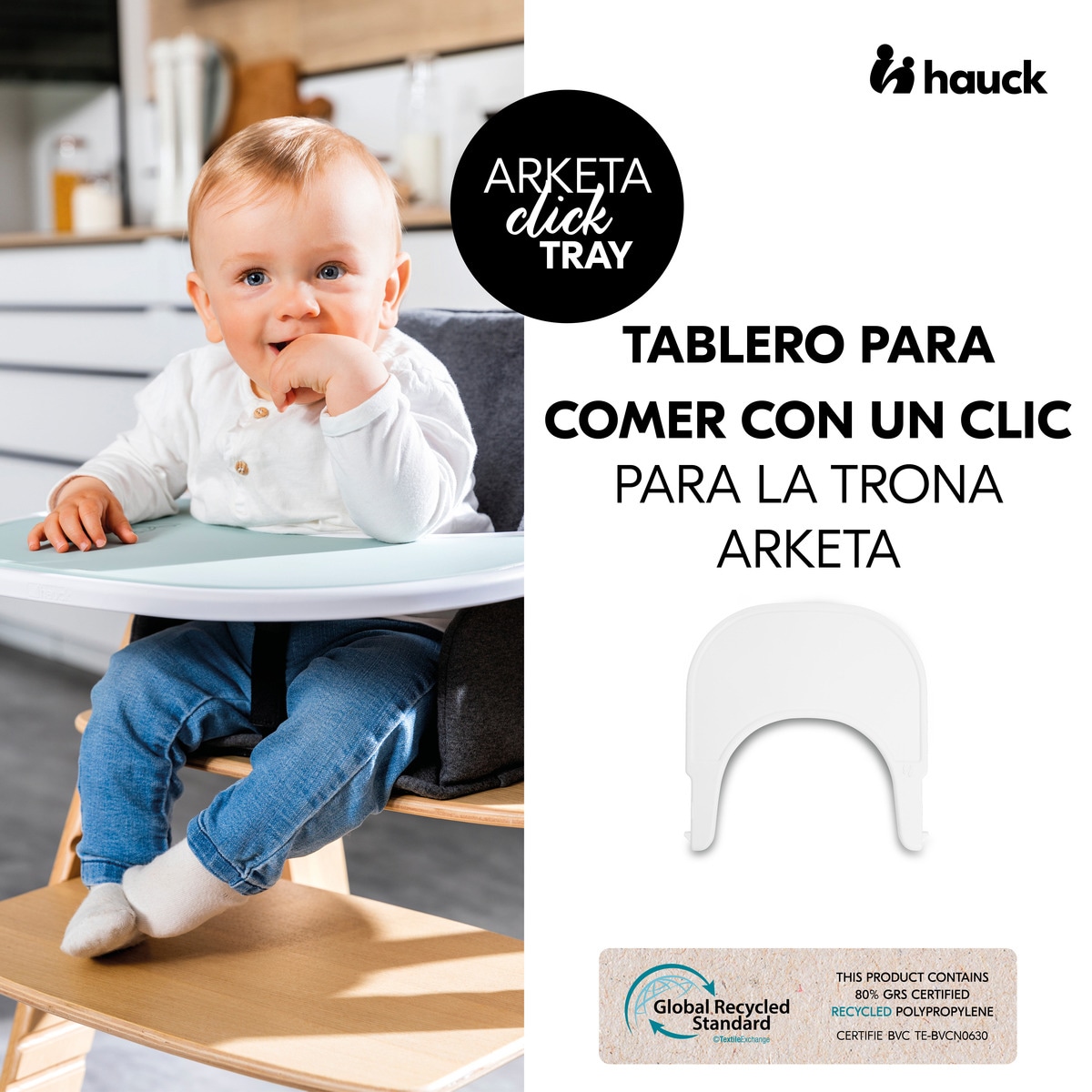 Bandeja trona Arketa Click Tray White Blanco-2
