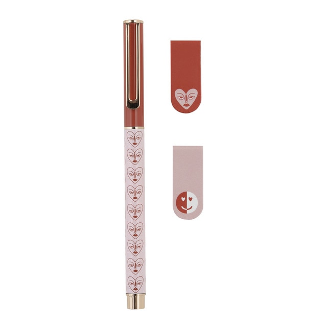 Imagem 0 de Conjunto de caneta e marcadores Crvsh x Kokonote Rosa