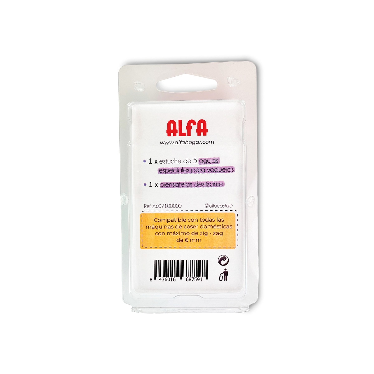 Pack vaqueros para máquina de coser Alfa 4