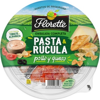 Ensalada Completa pasta & rúcula con pollo y queso tarrina 315 g - Florette