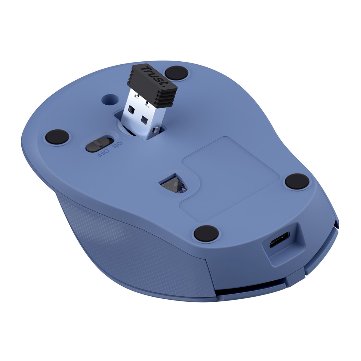 Ratón inalámbrico recargable Trust Zaya azul Azul-5