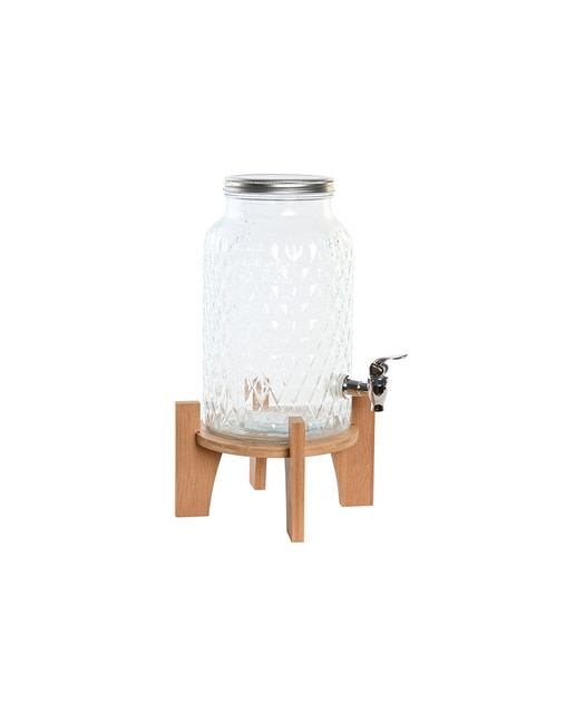 Imagen 0 de Dispensador bebidas cristal bambú 24x24x41 5,8l