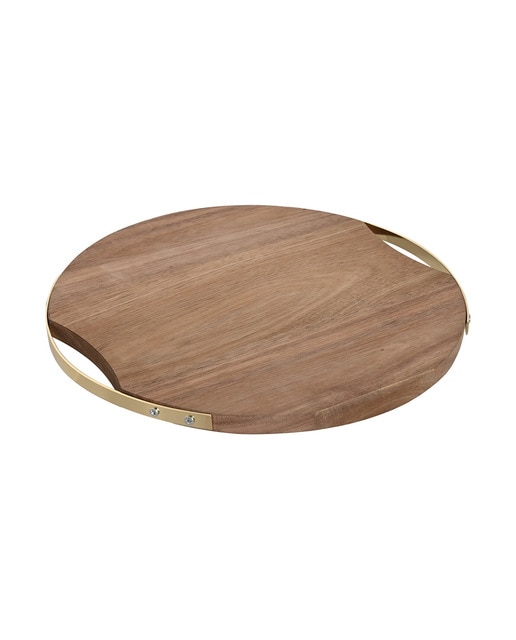 Imagen 0 de Tabla cortar acacia metal 32,3x31,3x1,4 natural