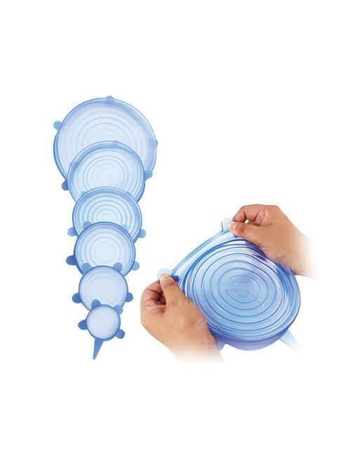 Imagen 0 de Set de 6 tapas de silicona multiusos