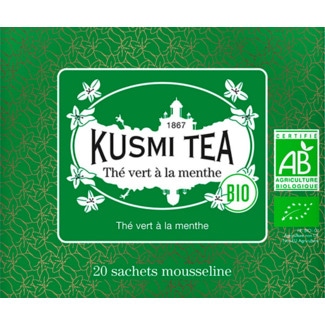 Chá Verde e Menta 20 saquetas embalagem 44 g - Kusmi Tea