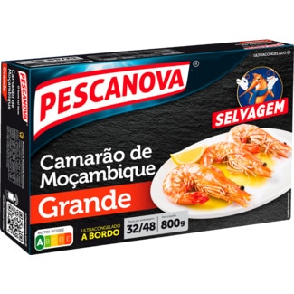 Camarão de Moçambique Selvagem Grande 32/48 Unidades embalagem 800 g - Pescanova