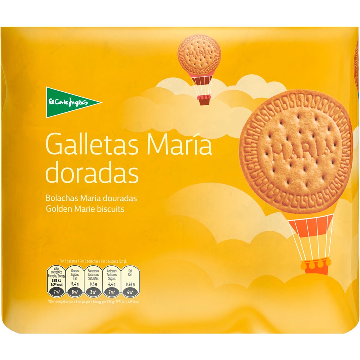 Bolachas Maria Douradas Pack 4 embalagem 800 g