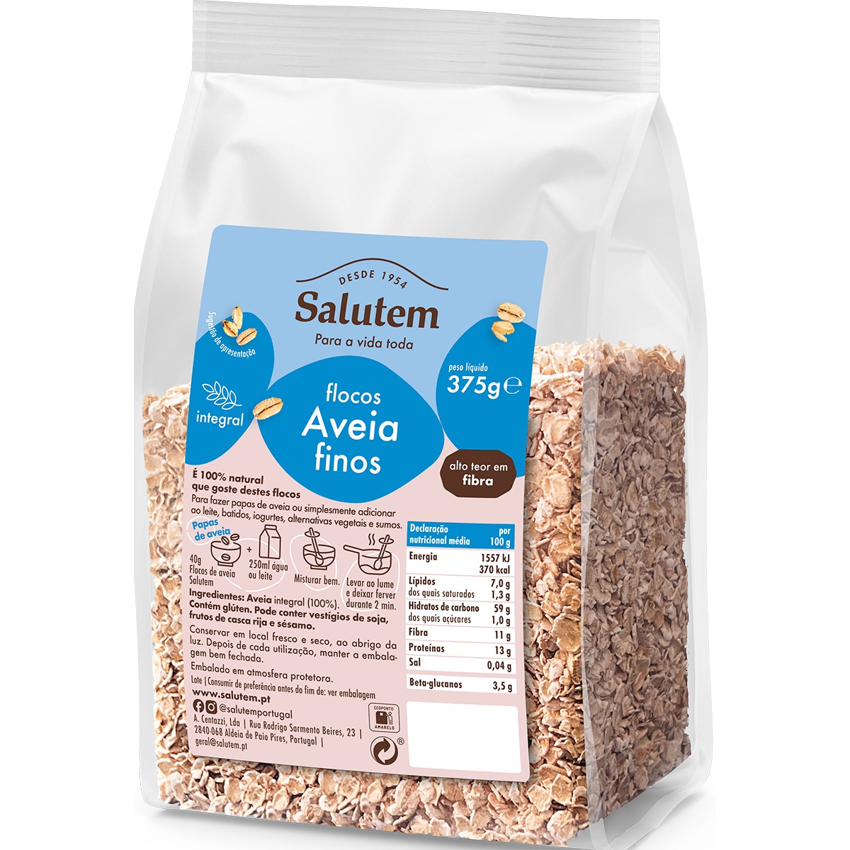 Flocos de Aveia Finos embalagem 375 g