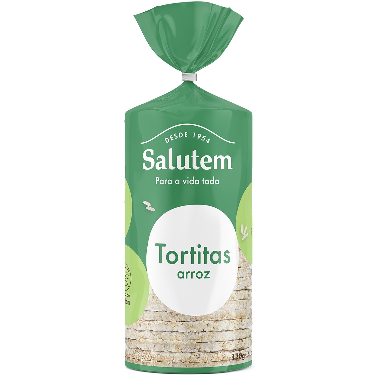 Tortitas de Arroz Finíssimas Integrais sem Glúten embalagem 130 g