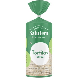 Tortitas de Arroz Finíssimas Integrais sem Glúten embalagem 130 g - Salutem