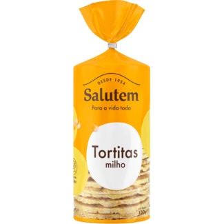 Tortitas de Arroz Finíssimas Integrais de Milho sem Glúten embalagem 130 g - Salutem