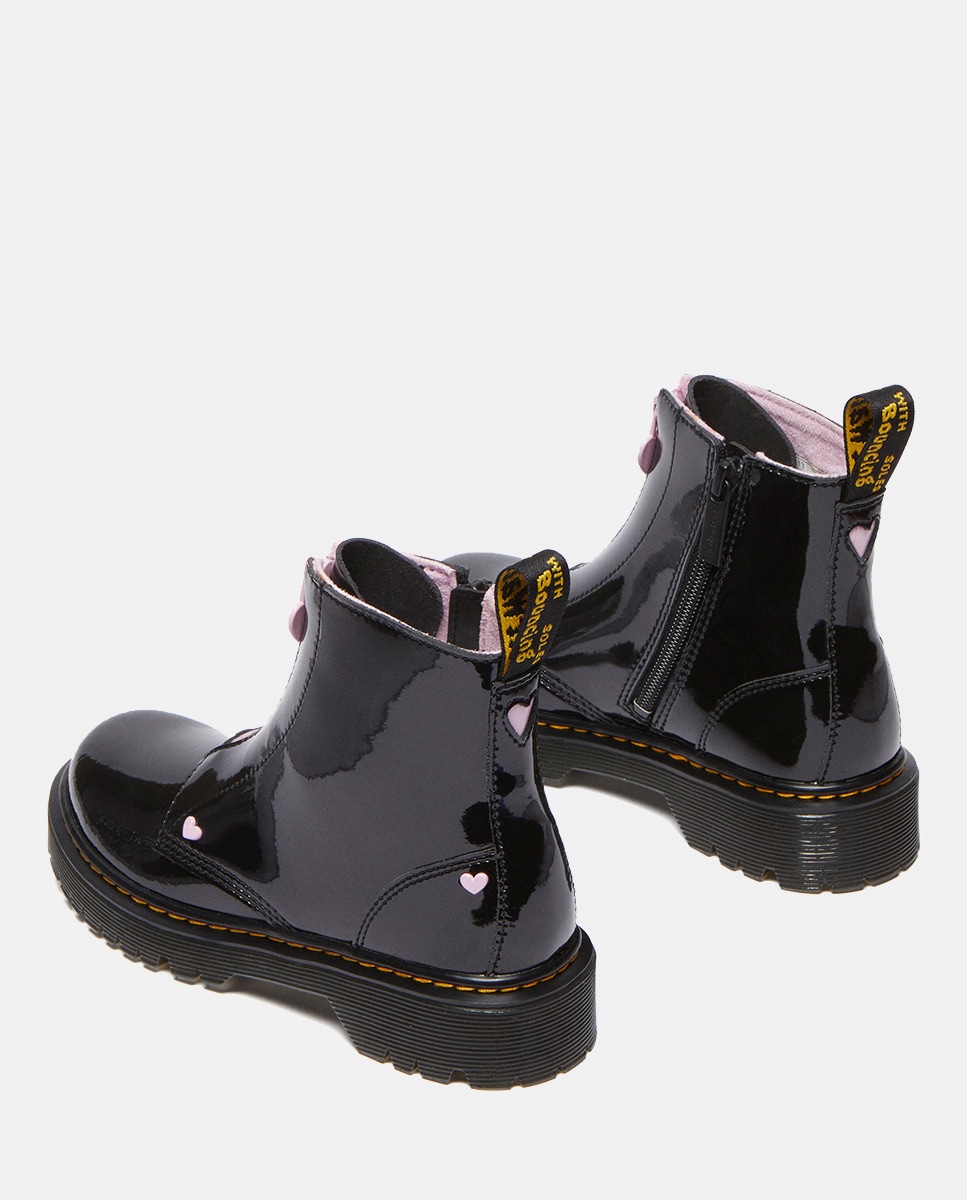 Botas em Verniz com Fecho de Correr Preto-4