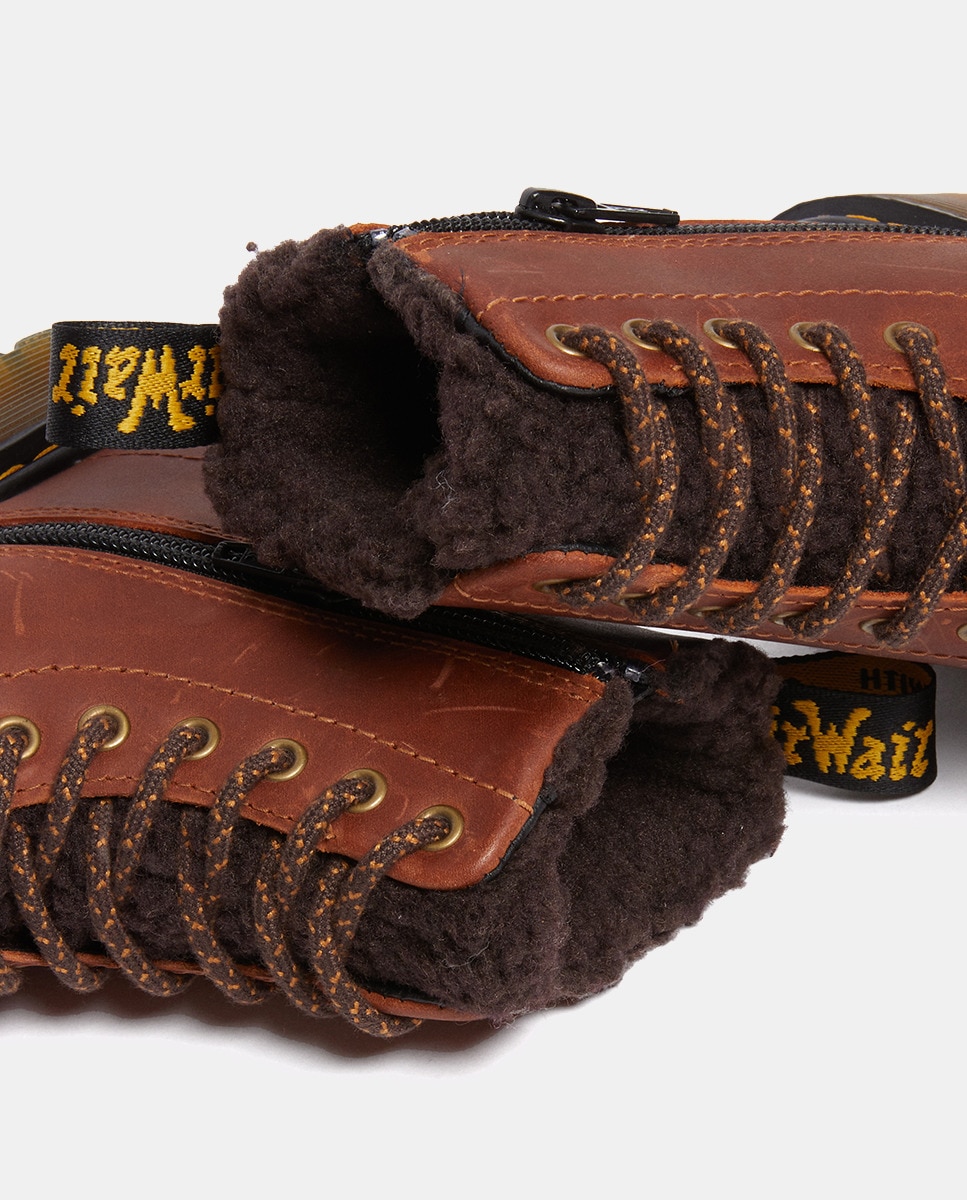 Botas 1460 Serena de Criança em Pele Camel-7