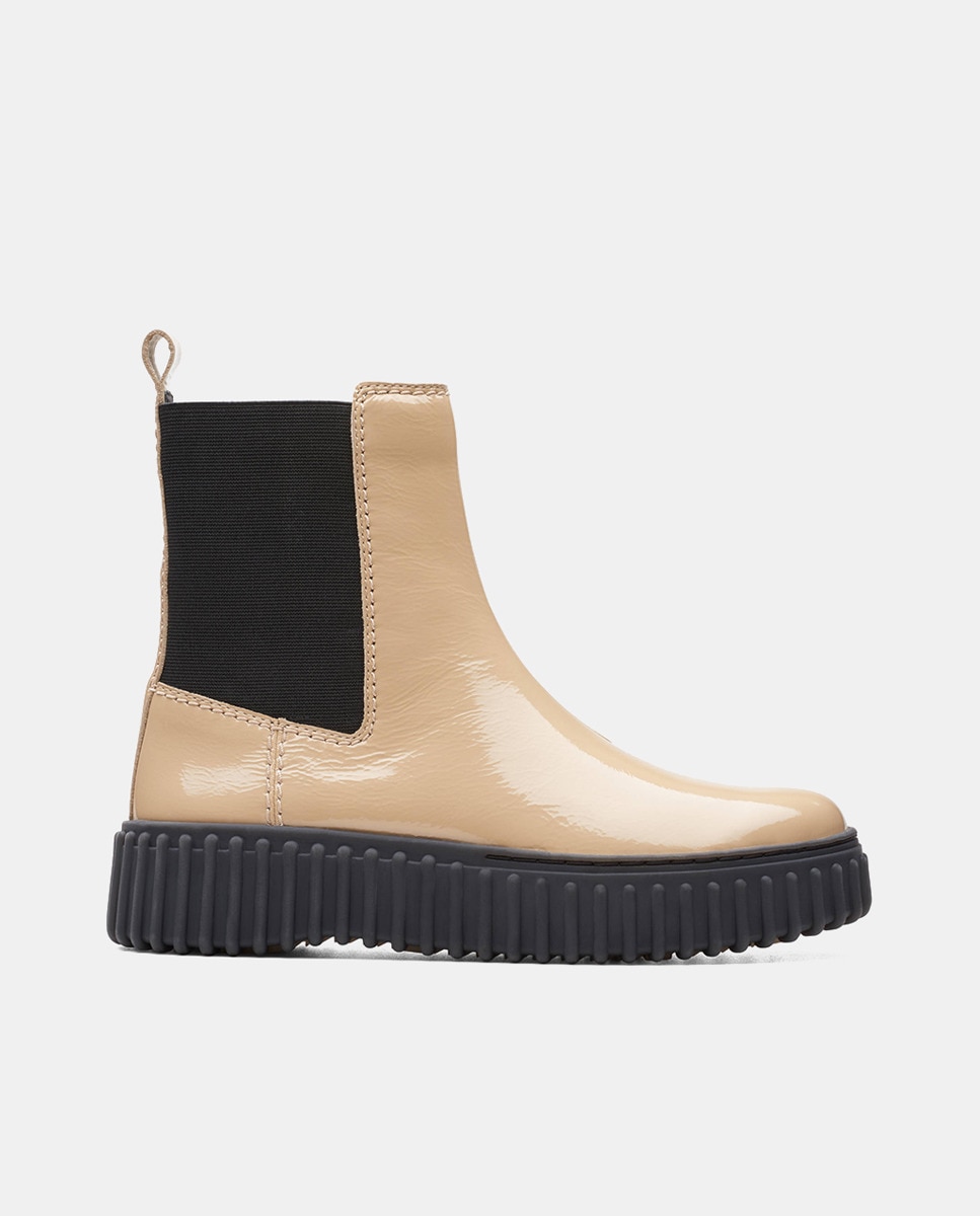 Botins Torhill Maple em Couro com Sola TR Bege-1