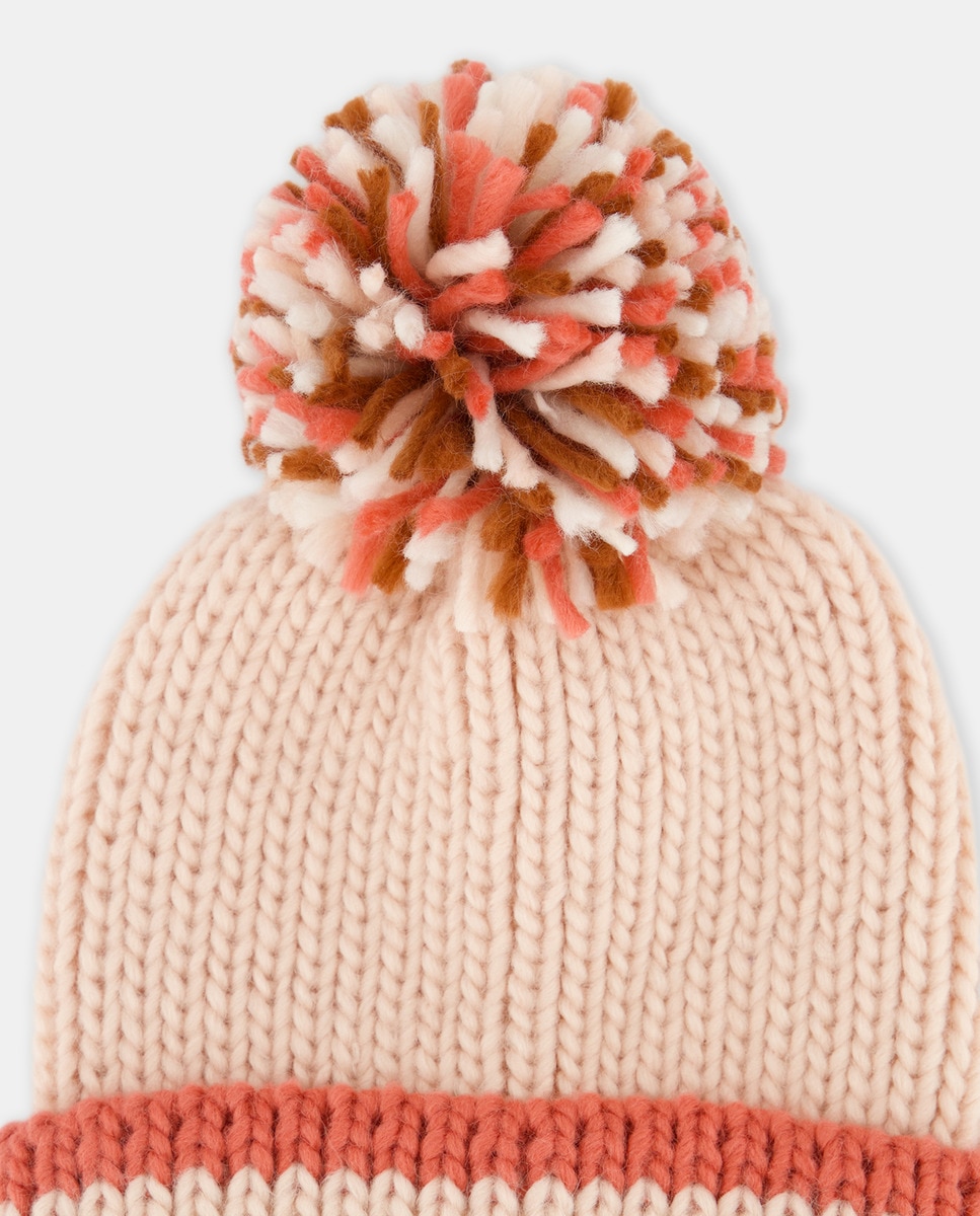 Gorro com Detalhes em Contraste Rosa-claro-2