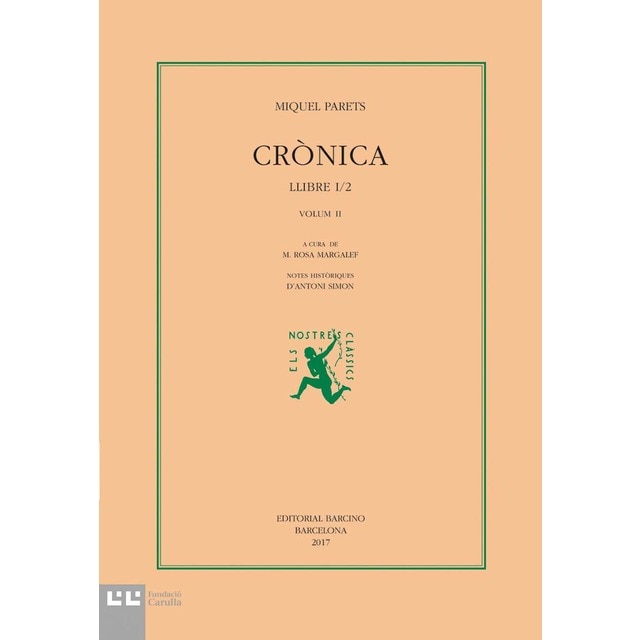 Imagen 0 de Crònica de Miquel Parets: Llibre 1r/2a part. Vol. II