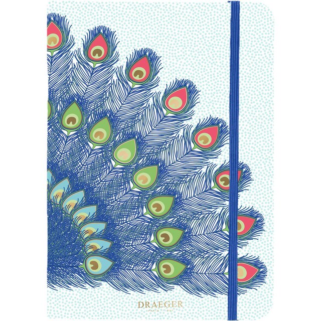Imagen 0 de Libreta A5 imagen plumas pavo Draeger azul