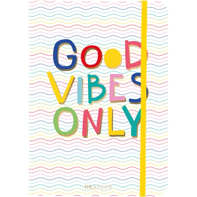 Imagen 0 de Libreta A5 texto "Good vibes only" Draeger multicolor
