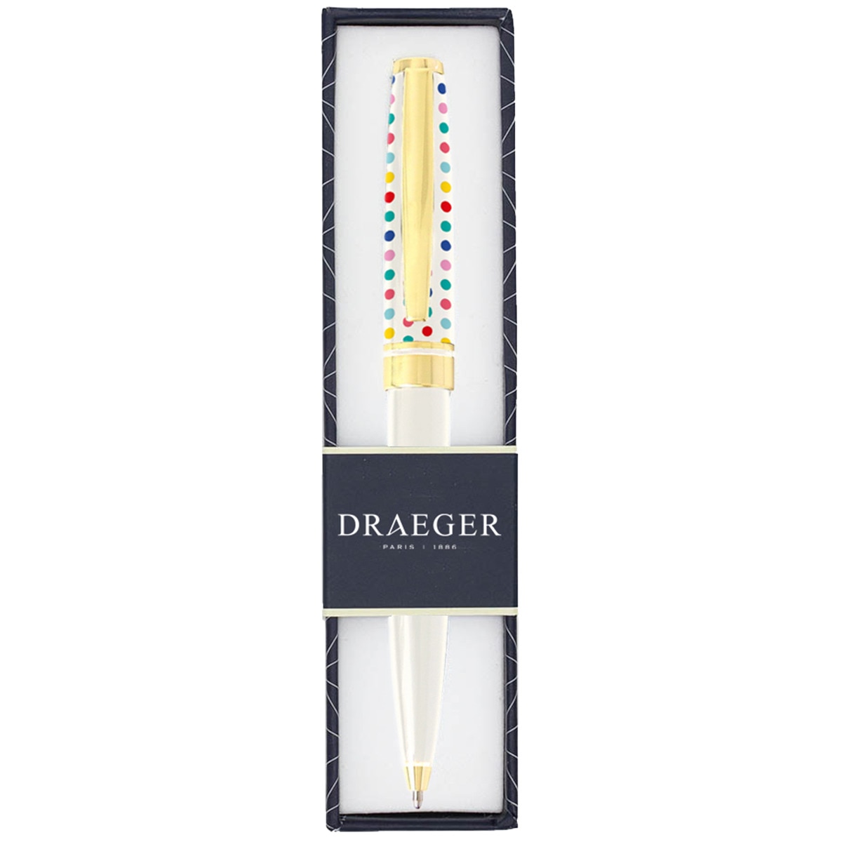 Esferográfica Topos Draeger  branco e multicor Branco / Multicolor-1
