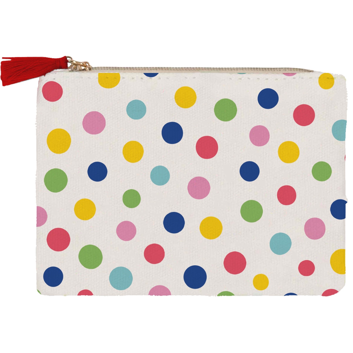 Imagen 0 de Porta monedas algodón imagen Topos Draeger blanco y multicolor